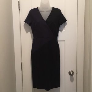 Short Sleeve Dress 👗,size-0, Black/Navy,Washable